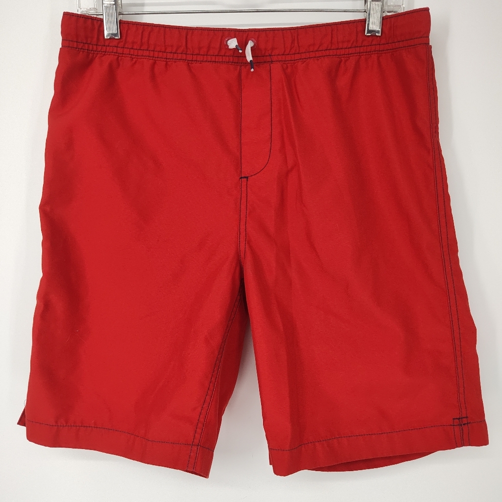 Lands' End Red Swim Trunks Boys Large 14/16 Husky